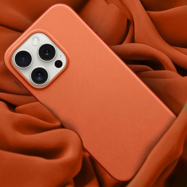 MARGOUN For iPhone 15 Pro Max Finewoven Case Compatible with MagSafe Shockproof Protective Slim Cover (Orange)