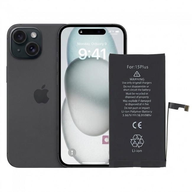 Margoun Replacement Battery for iPhone 15 Plus , High Capacity Li-ion Internal Battery Cell