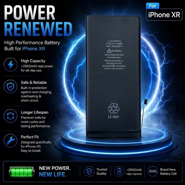 Margoun Replacement Battery for iPhone Xr , High Capacity Li-ion Internal Battery Cell