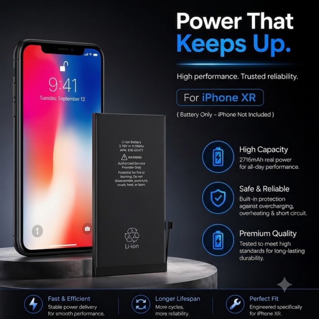 Margoun Replacement Battery for iPhone Xr , High Capacity Li-ion Internal Battery Cell