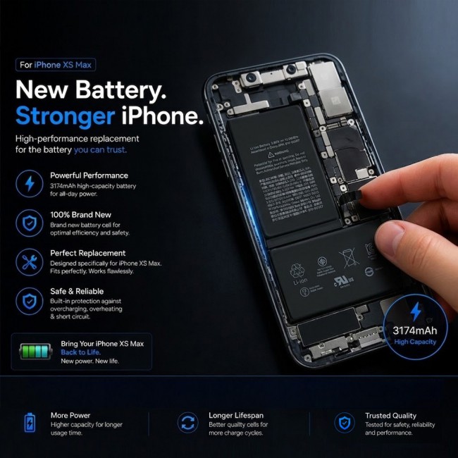 Margoun Replacement Battery for iPhone XS Max, High Capacity Li-ion Internal Battery Cell