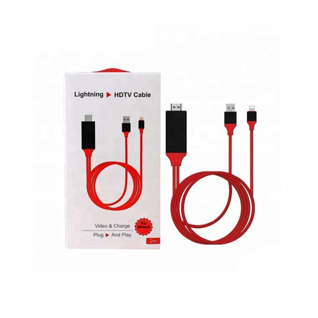 Margoun Lightning to HDTV HDMI Adapter Cable for Samsung Q9FN Q900R Q8FN QLED TV - 2M