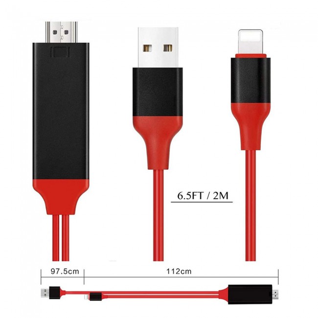 Margoun Lightning to HDTV HDMI Adapter Cable for Samsung Q9FN Q900R Q8FN QLED TV - 2M