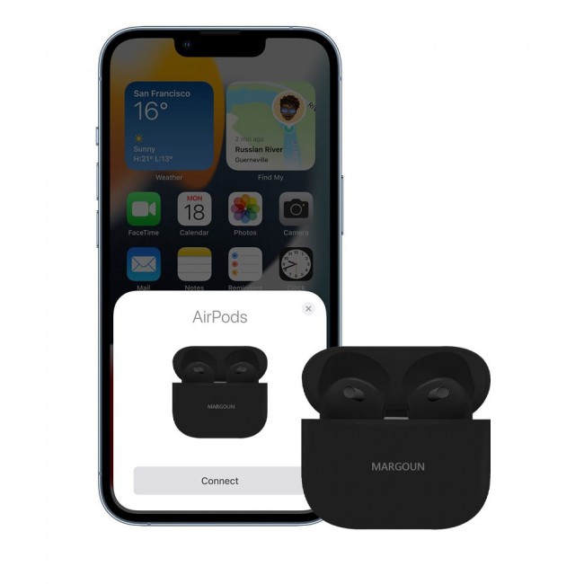 Margoun AirPods With Charging Case (3rd Generation) Black