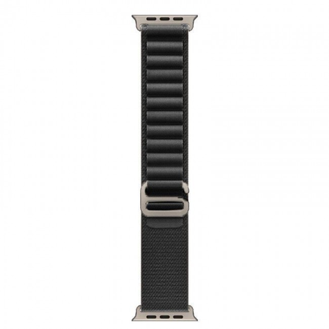 Apple Watch Alpine Loop Band 49mm/45mm/44mm Nylon Woven Sport Strap Compatible with iWatch Series 8/Ultra/7/SE/6/5/4/3/2/1 Black