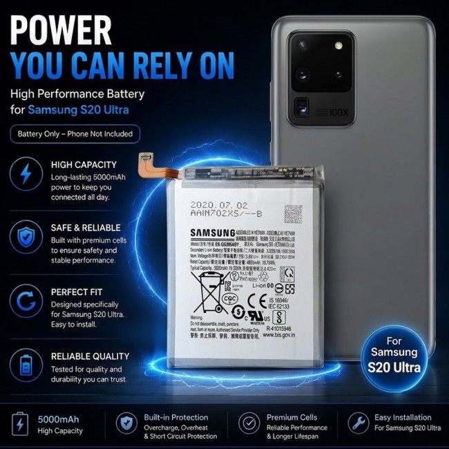 Margoun Replacement Battery for Samsung Galaxy S20 Ultra, High Capacity Li-ion Internal Battery Cell