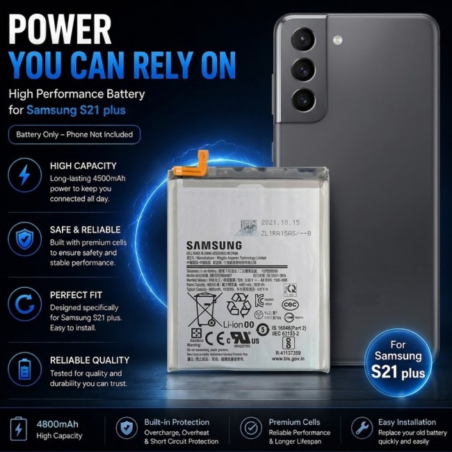 Margoun Replacement Battery for Samsung Galaxy S21 Plus , High Capacity Li-ion Internal Battery Cell