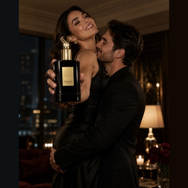 Martini Midnight Eau De Parfum for Men and Women, Premium Long-Lasting Luxury Fragrance, Elegant Black Glass Bottle with Ornate Gold Crown Cap 60ML