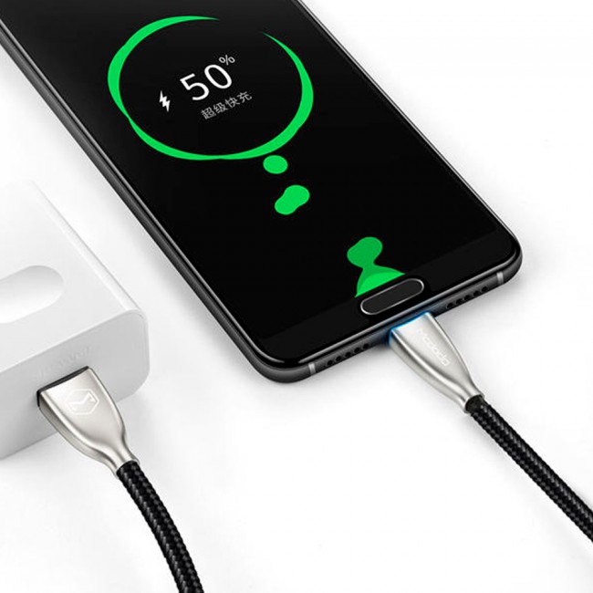 Mcdodo Braided Fast Charging USB Type-C Data Cable with LED 1M