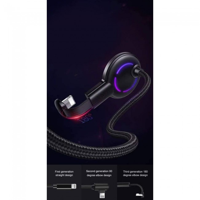 Mcdodo 1.2m Lightning Gaming Charging Cable with LED – Black