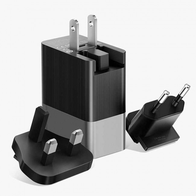 Mcdodo 3-USB Port 3.4A Travel Charger with UK/EU Plug – Black , White
