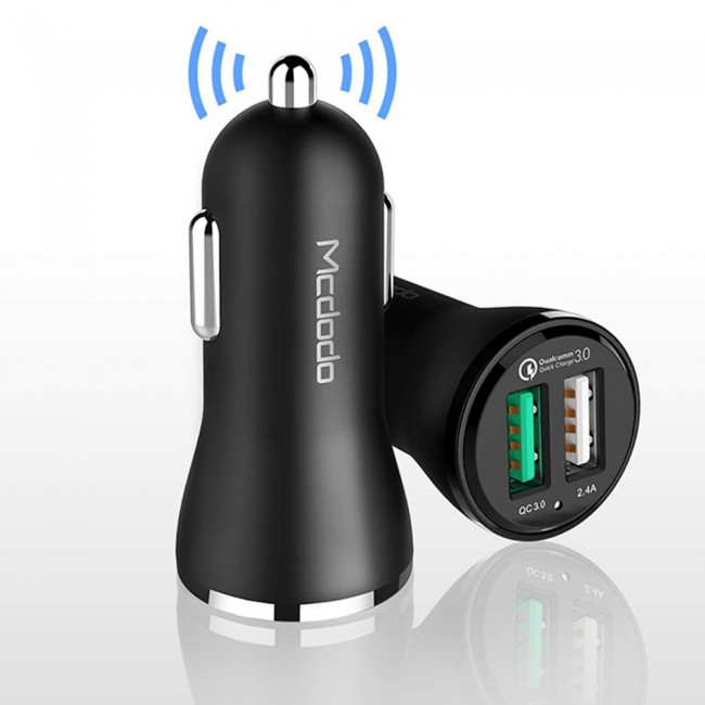 Mcdodo CC-4910 QC3.0 30W Dual USB Ports Car Charger - Black