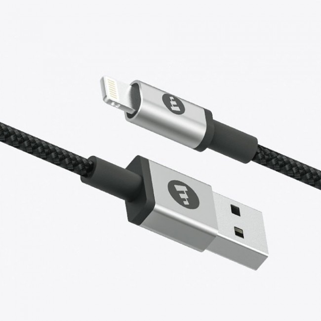 Mophie USB-A to Lightning Charging Cable Braided Nylon 3m – Black