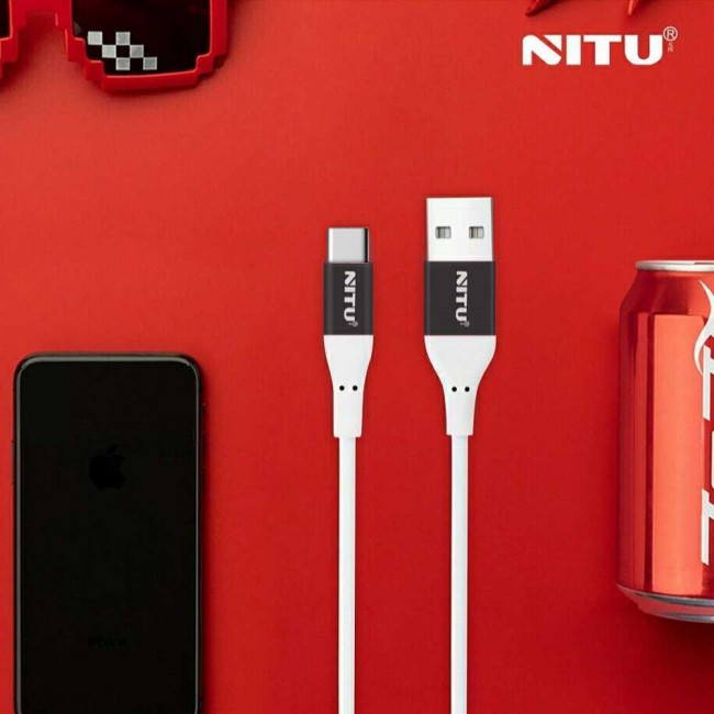 Nitu NT-UC017 Fast Charge Lightning , Micro and Type-C USB Cable - White