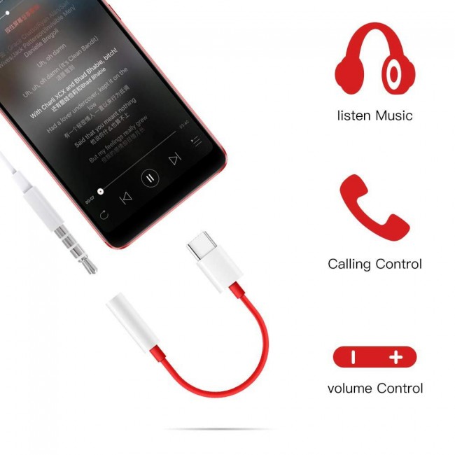 Official OnePlus Type-C to 3.5mm AUX Adapter 9cm