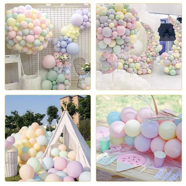 30 Pieces Latex Pastel multicolor Balloons 10-inches