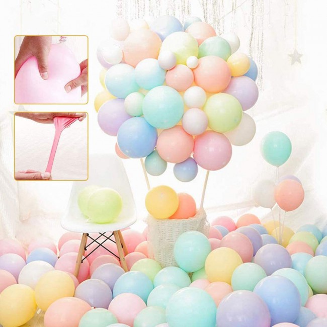 30 Pieces Latex Pastel multicolor Balloons 10-inches