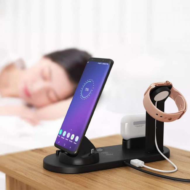 3 in 1 Rotatable Charger Dock for Mobile Phone Airpods and Smartwatch