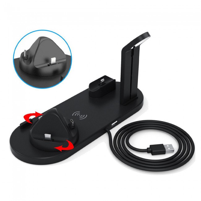 3 in 1 Rotatable Charger Dock for Mobile Phone Airpods and Smartwatch
