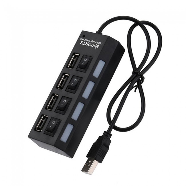 4-Port USB Adapter High Speed Hub