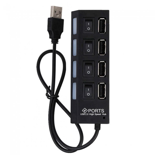 4-Port USB Adapter High Speed Hub
