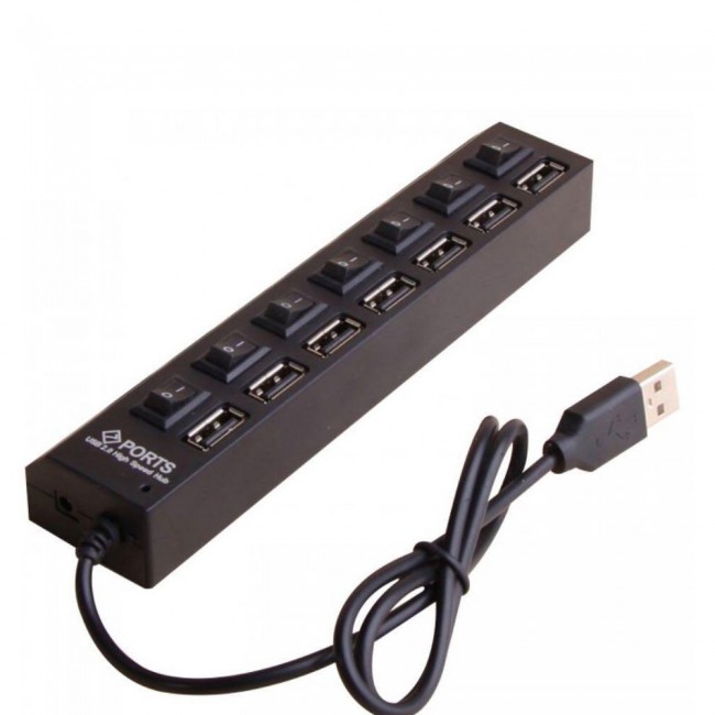 7-Port USB Adapter High Speed Hub