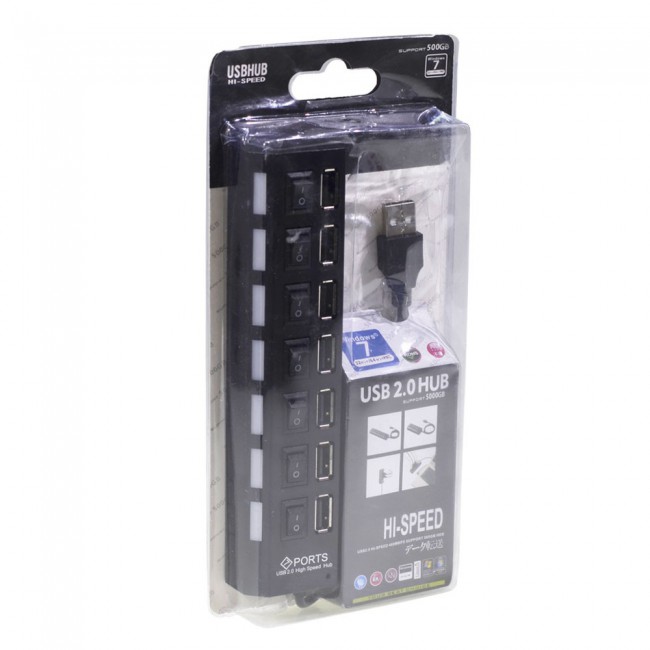 7-Port USB Adapter High Speed Hub