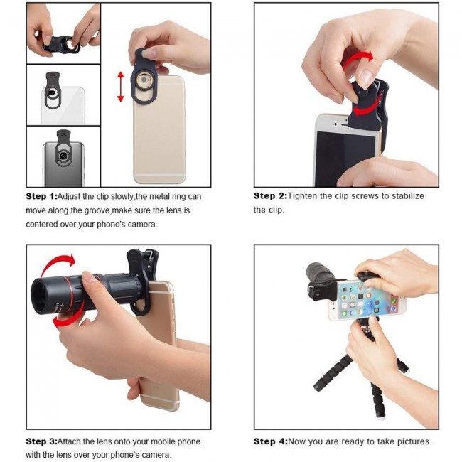 Apexel 18x Optical Telephoto Lens for Smartphones APLT18X 