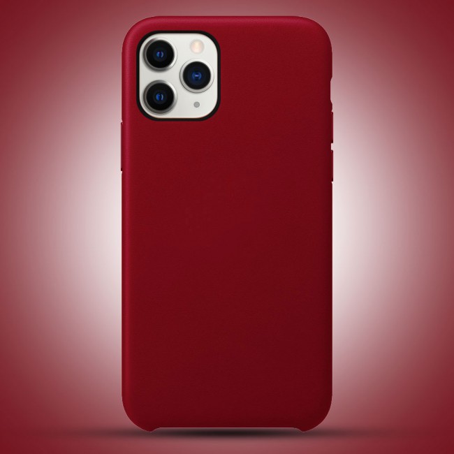 Apple iPhone 11 Pro Protective Leather Case Cover - Red