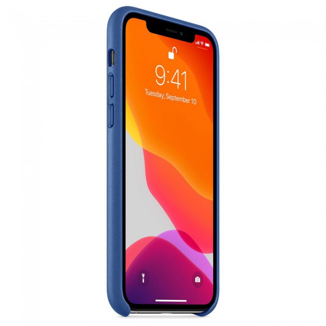 Apple iPhone 11 Protective Leather Case Cover - Dark Blue