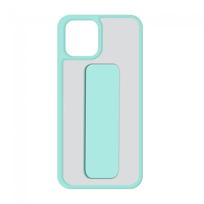 Apple iPhone 12 Matte PC Hard Case Cover with Magnetic Handgrip Kickstand – Turquoise