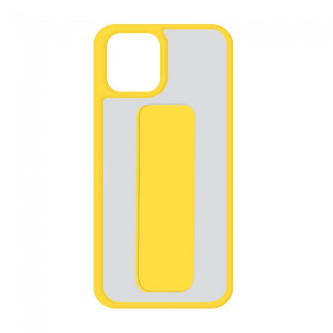 Apple iPhone 12 Pro Matte PC Hard Case Cover with Magnetic Handgrip Kickstand –Yellow