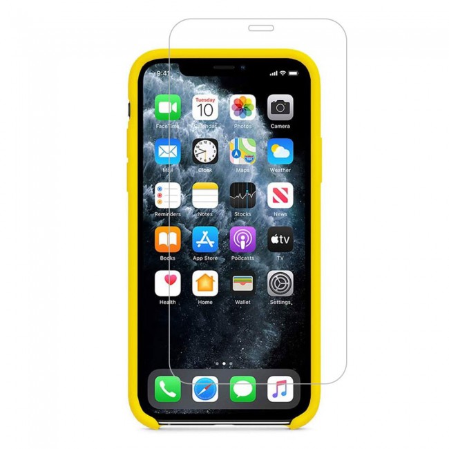 Margoun 2Pack Apple iPhone 12 Pro Max Silicone Case Cover and Clear Screen Protector - Yellow