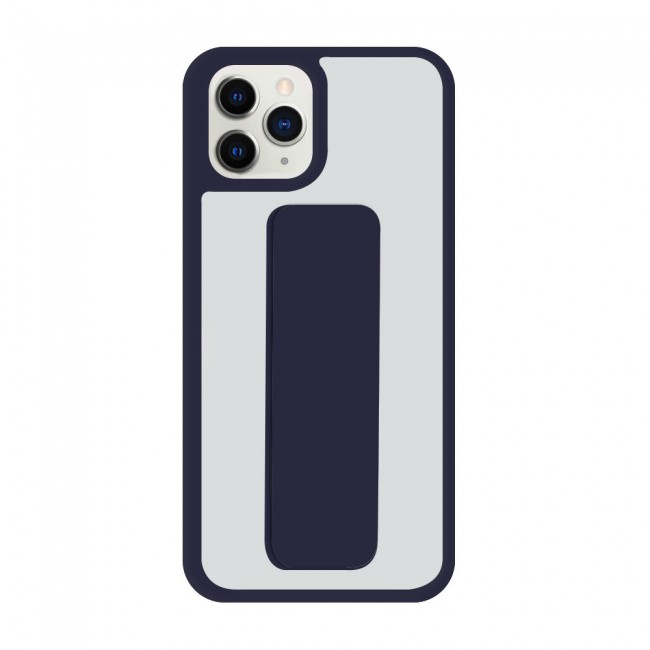 Apple iPhone 12 Pro Max Matte PC Hard Case Cover with Magnetic Handgrip Kickstand – Dark Blue