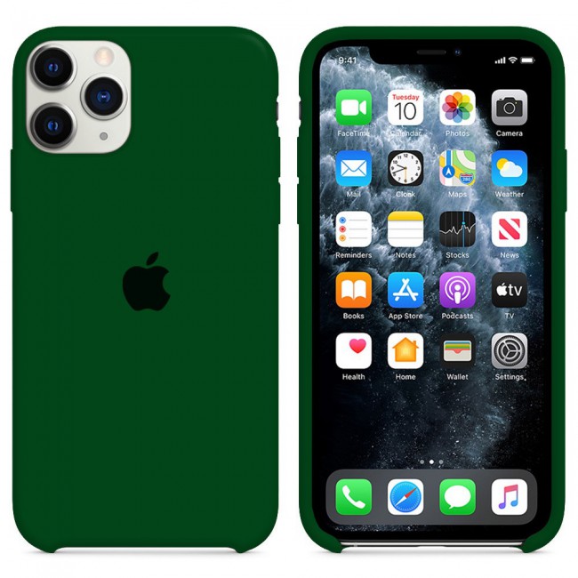 Margoun Silicone Case Cover for Apple iPhone 12 and 12 Pro - Forest Green