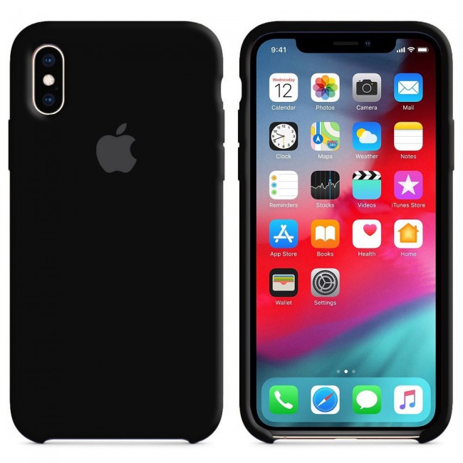 Apple iPhone X Brand New Silicone Case Cover Black GSMprice