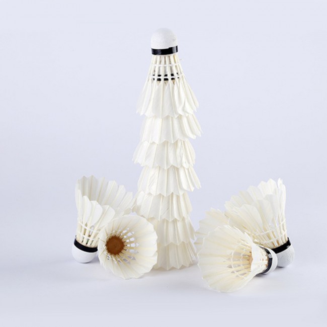 Premium Feather Shuttlecock Badminton Ball 12pcs