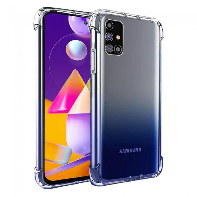 Galaxy M31s Soft Clear TPU Case Cover Gorilla with 3D Tempered Glass Screen Protector