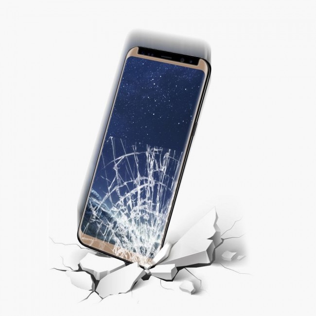 Samsung Galaxy Note 8 3D Tempered Curved Glass Screen Protector Grand Shieldz by Margoun - Gold Edge