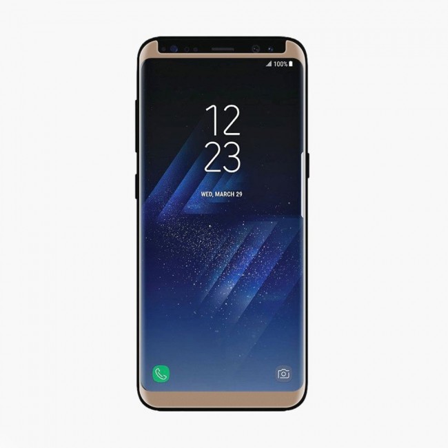 Samsung Galaxy Note 8 3D Tempered Curved Glass Screen Protector Grand Shieldz by Margoun - Gold Edge