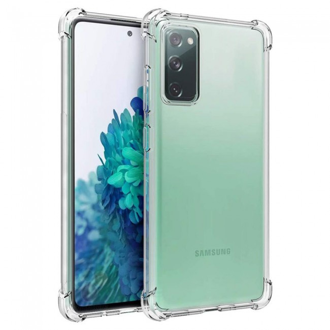Samsung Galaxy S20 FE and S20 FE 5G TPU Gorilla Case Cover with 3D Tempered Glass Screen Protector - Clear
