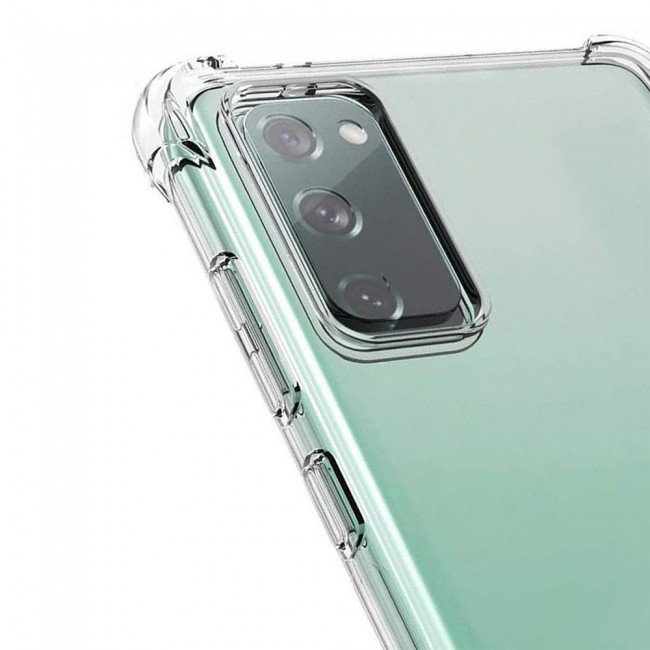 Samsung Galaxy S20 FE and S20 FE 5G TPU Gorilla Case Cover with 3D Tempered Glass Screen Protector - Clear
