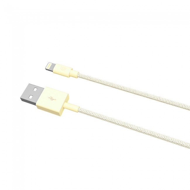 Griffin Charge Sync Lightning Cable Adapter Braided Nylon 1m , 3.2ft for Apple iphone X / iphone XS / iphone XS MAX / iphone XR ( White , Yellow , Rose Gold )