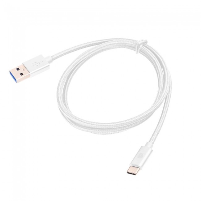 Griffin USB-C to USB-A Charge Sync Cable Adapter Braided Nylon 1m , 3.2ft , ( White )