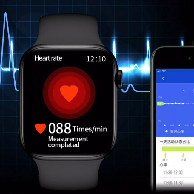 2021 HW22 Smart Watch Fitness Tracker Heart Rate Monitor – Black