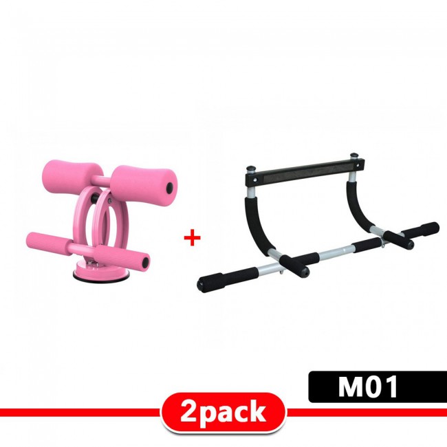 2Pack Ironman Gym Pull up Bar with Tummy Trimmer Workout Equipment