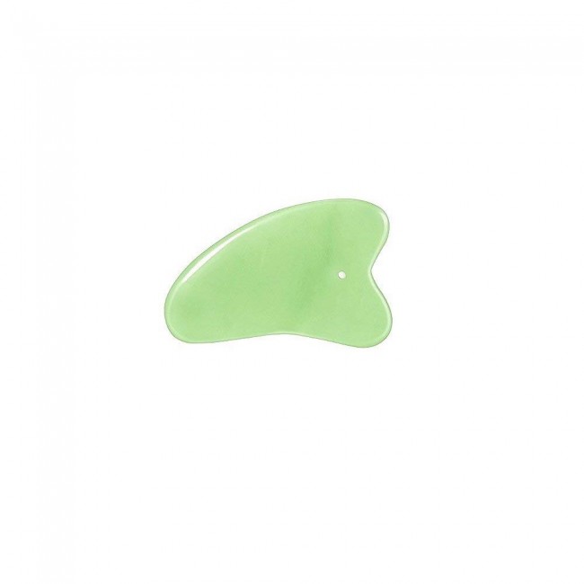 Jade Heart Stone Gua Sha Facial Massage Tool - Green