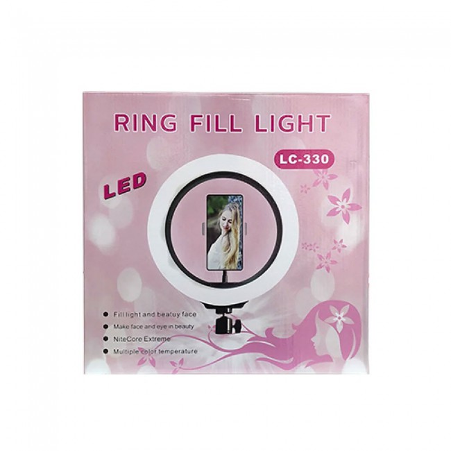 LC-330 LED Selfie Ring Fill Light with Phone Holder