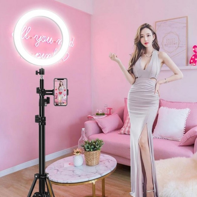 LC-330 LED Selfie Ring Fill Light with Phone Holder