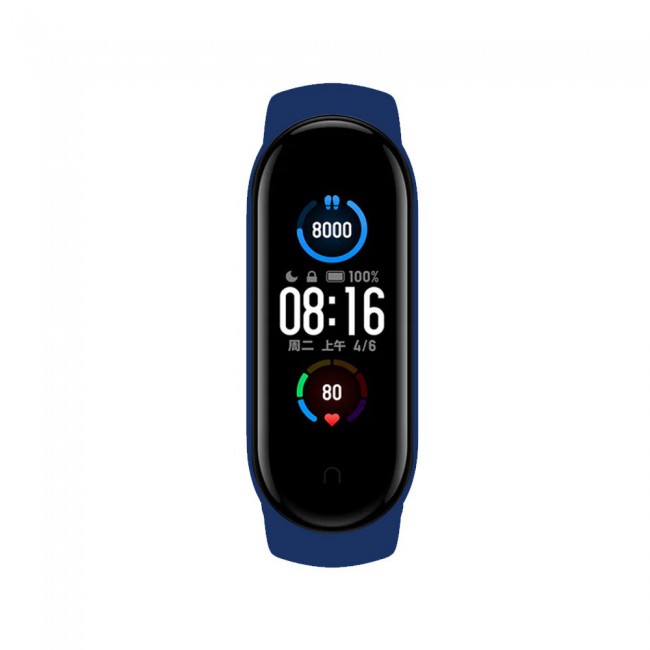 2021 M6 Smart Watch with Fitness Tracker and Sleep Monitoring - Dark Blue